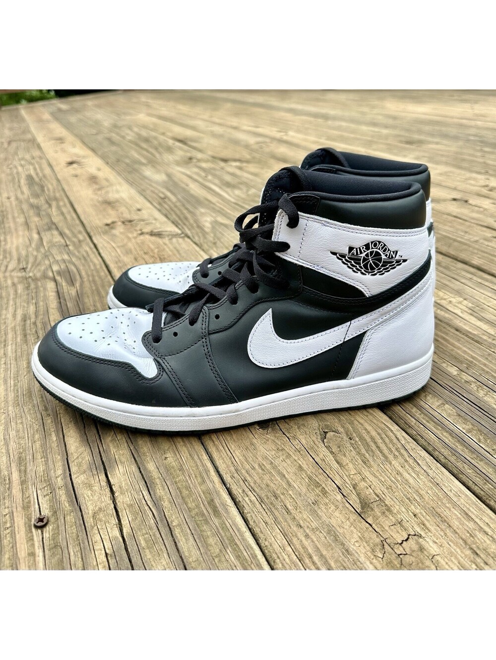 Nike Air Jordan 1 High Men's Size 14 Black White Panda Golf Gym D25485-010